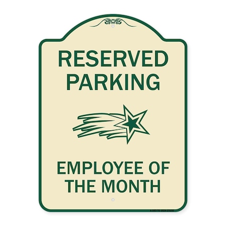 Signmission Reserved Parking Employee of Month 1 Heavy-Gauge Aluminum Sign, 24" x 18", TG-1824-23150 A-DES-TG-1824-23150